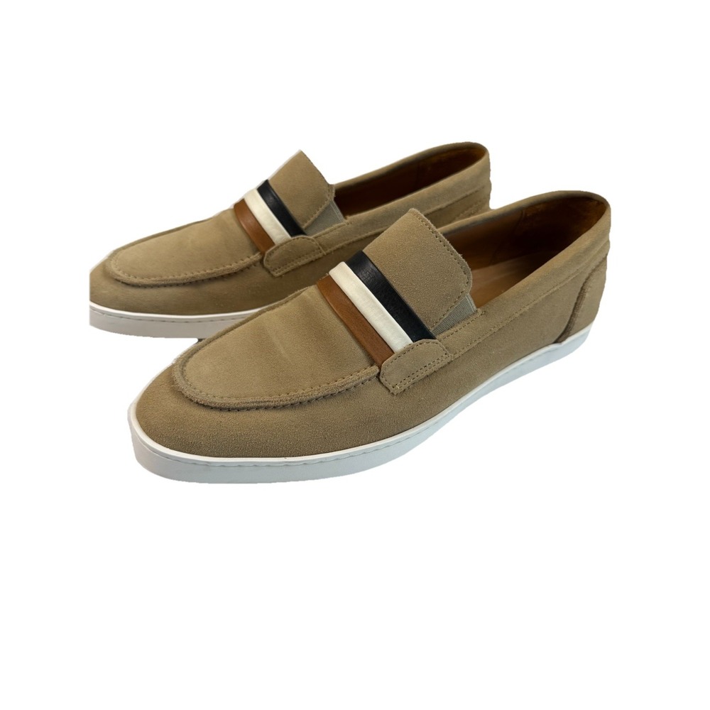 Allen Edmonds Randolph Sneakers‎ Bone Tan Mens 7.5 D Suede Casual Slip On 5384